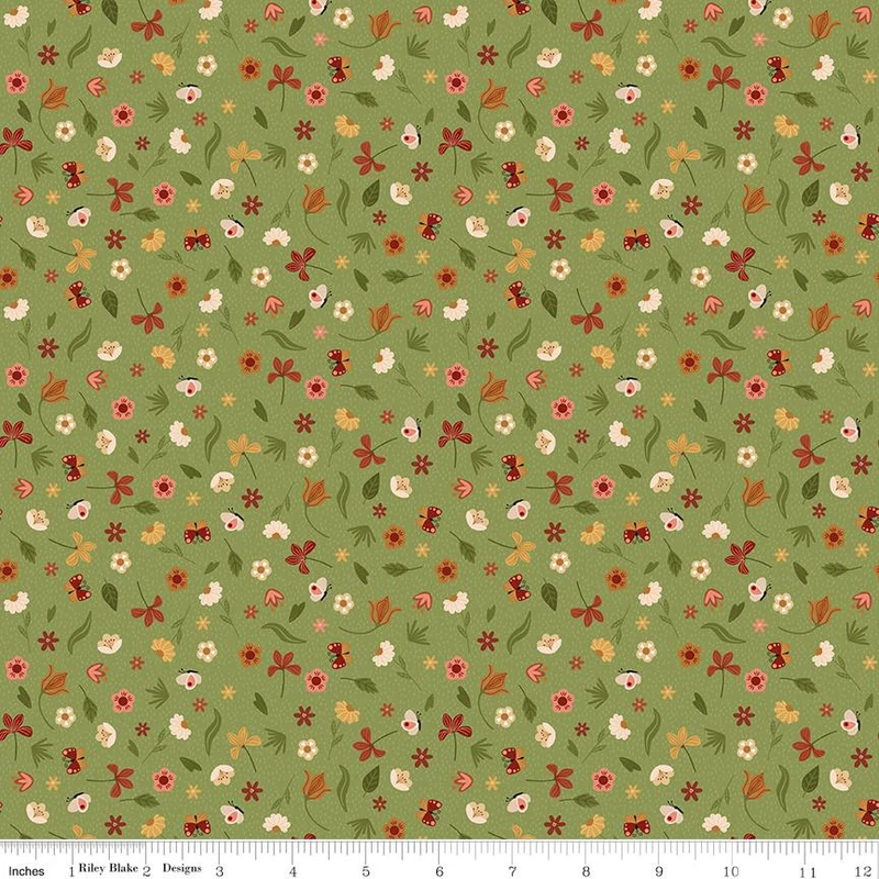 Riley Blake, Created With Love, Bloom & Grow, Green