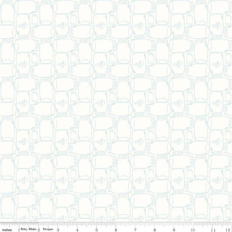 Bee Backgrounds, Canning Jar C6385-Aqua