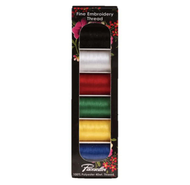 Brother SAEP706 Pacesetter 100% Polyester Embroidery Thread Pack - 6 spools