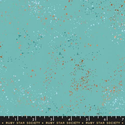 Moda, Ruby Star Society, Speckled Metallic Blender, Turquoise
