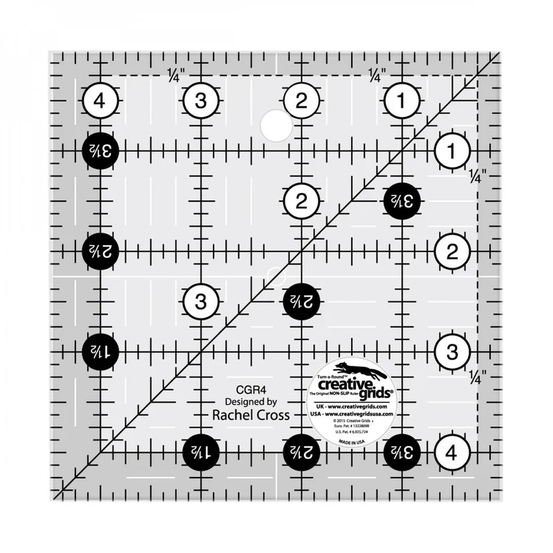 Creative Grids 4.5" Square Rul