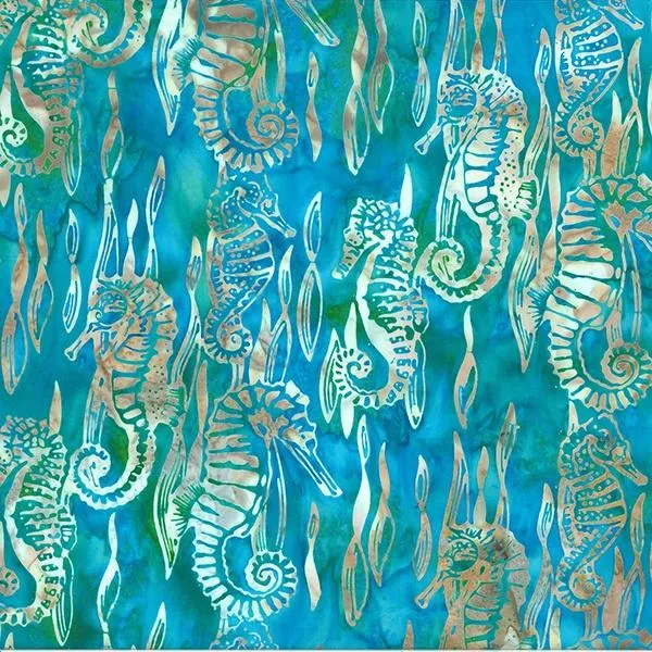 Hoffman Batik, Alaska, Seahorses, Seasalt