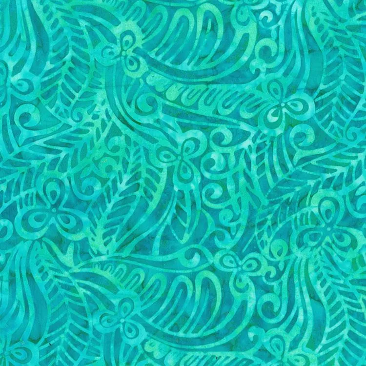 Paradise Bay Batiks, Coral Reef, Teal
