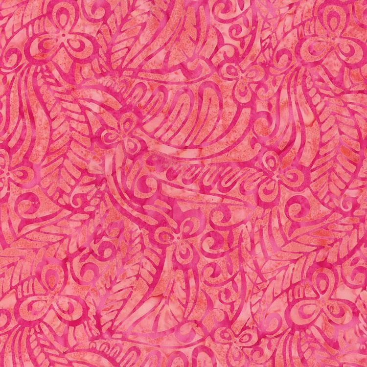 Paradise Bay Batiks, Coral Reef, Pink Bunch