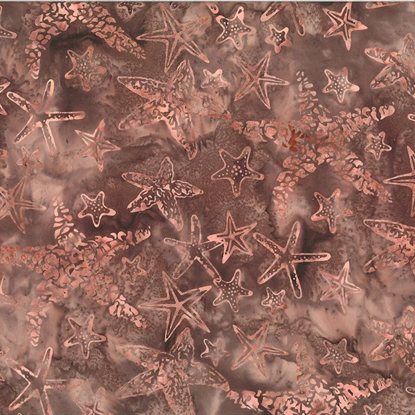 Hoffman Batik, Alaska, Starfish, Dusty Peach