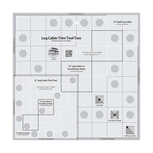 Creative Grids Log Cabin Trim Tool - 8inch blocks