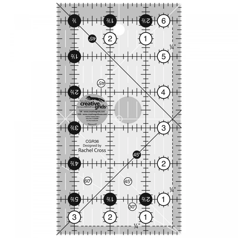 Creative Grids 3.5"x6.5" Quilt Ruler CGR36