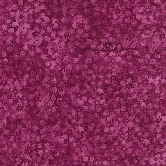 Island Batik, Pindot Florals, Mini Floral, Pink, Magenta