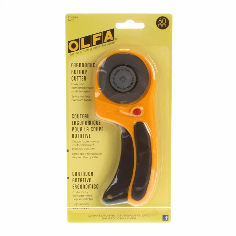 Olfa 60mm Deluxe Ergonomic Rotary Cutter RTY3DX