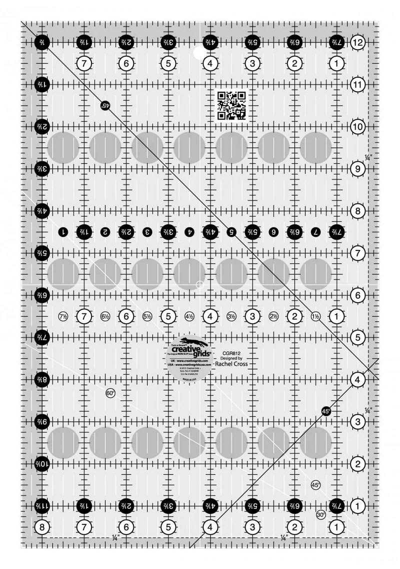 Creative Grids 8.5"x12.5" Ruler CGR812