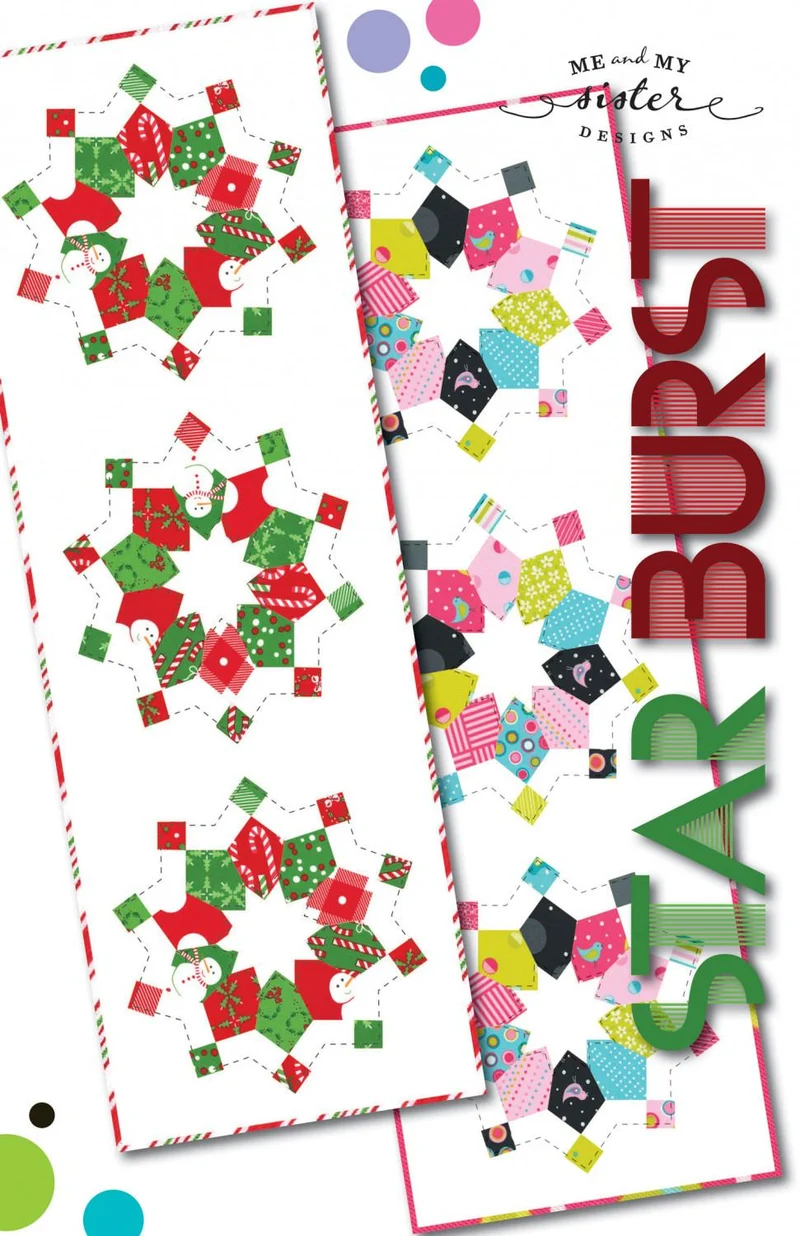 Starburst Table Runner Pattern with Template