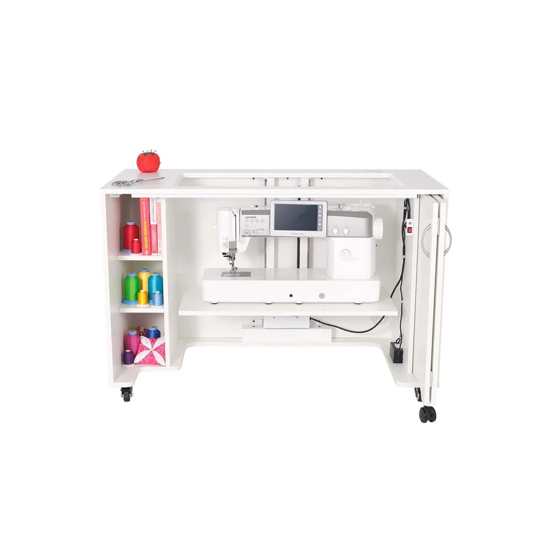 Mod Electric Lift Sewing Cabinet-Largest Machines, - Please call us to order 813.588.3478